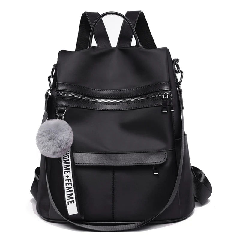 Waterproof Oxford Cloth Women Backpack Nylon Travel School Bags