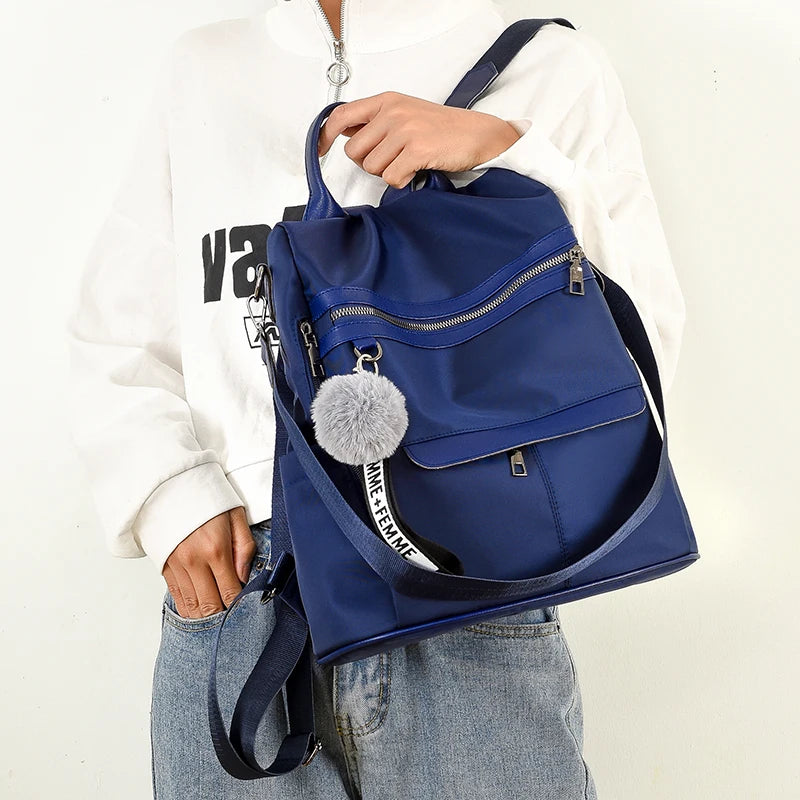 Waterproof Oxford Cloth Women Backpack Nylon Travel School Bags
