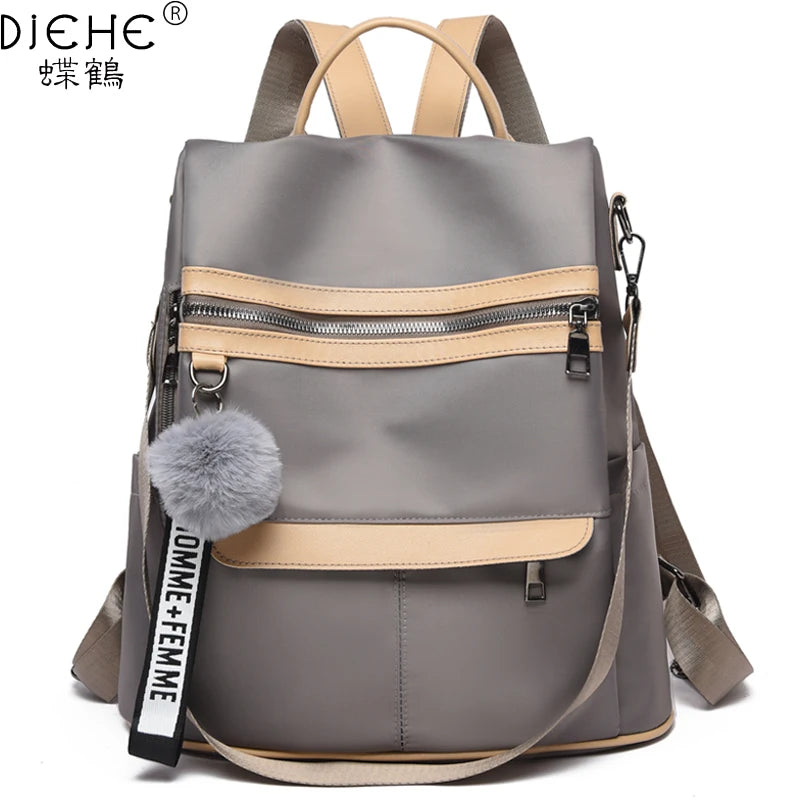 Waterproof Oxford Cloth Women Backpack Nylon Travel School Bags