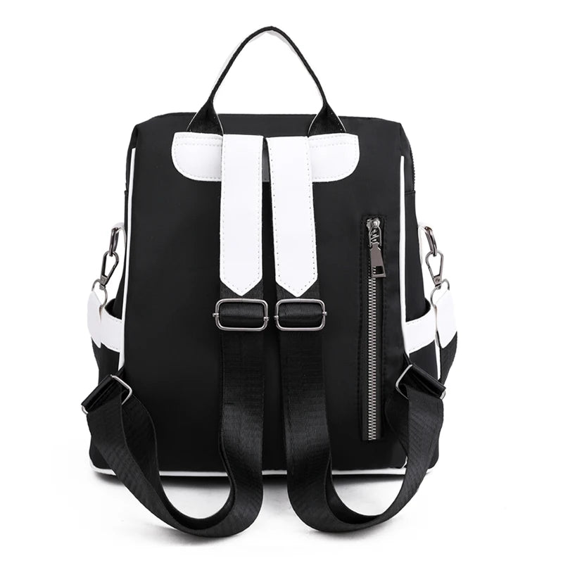 Waterproof Oxford Women Backpack Anti-theft Print School Bag Large