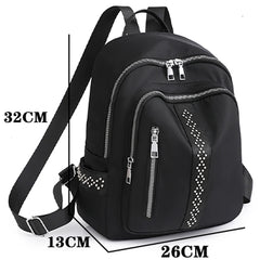 Waterproof Nylon Backpack Women's Backpack Travel Shoulder Bag Student