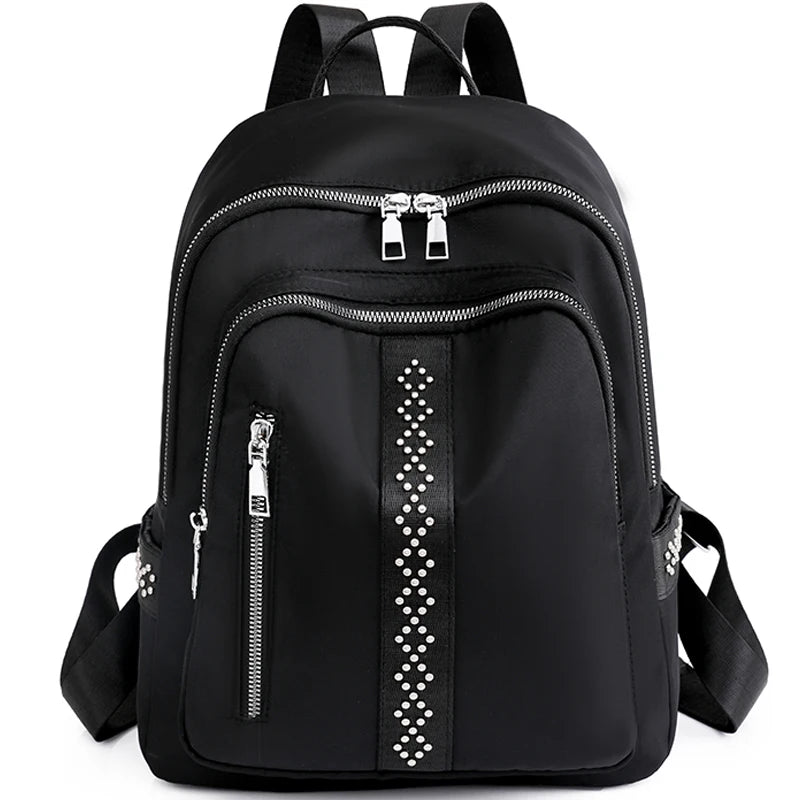 Waterproof Nylon Backpack Women's Backpack Travel Shoulder Bag Student
