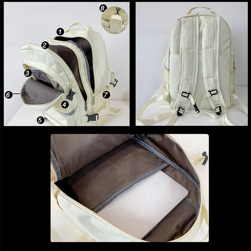 Waterproof Schoolbag for Teenage Girl Laptop Bag Female Woman Travel Backpack