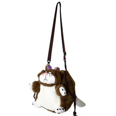 Winter Plush Cat Crossbody Bag Small Messenger Warm Plush Doll Girls Gift