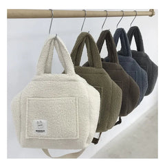 Winter Large Capacity Plush Shoulder Bag Women Street Totes