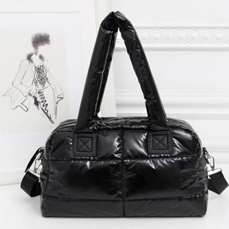 Winter Large Capacity Tote Bag Crossbody Bags Waterproof Nylon Shoulder Bags