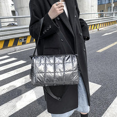 Winter Large Capacity Tote Bag Crossbody Bags Waterproof Nylon Shoulder Bags