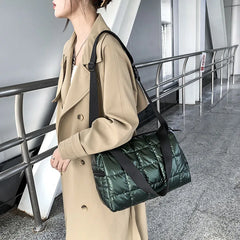 Winter Large Capacity Tote Bag Crossbody Bags Waterproof Nylon Shoulder Bags