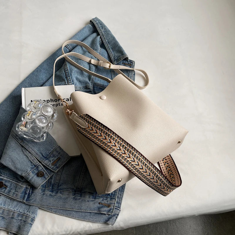 Winter Women's Large Crossbody Bags with Double Shoulder Straps