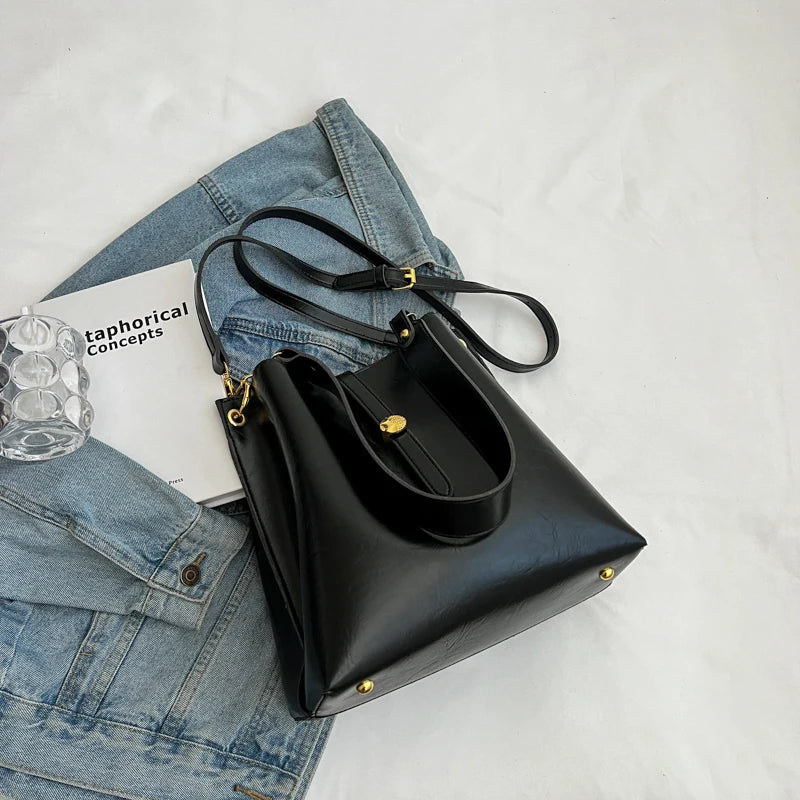 Winter Women's PU Leather Crossbody Bag w/ Shoulder Straps Purses and Handbag