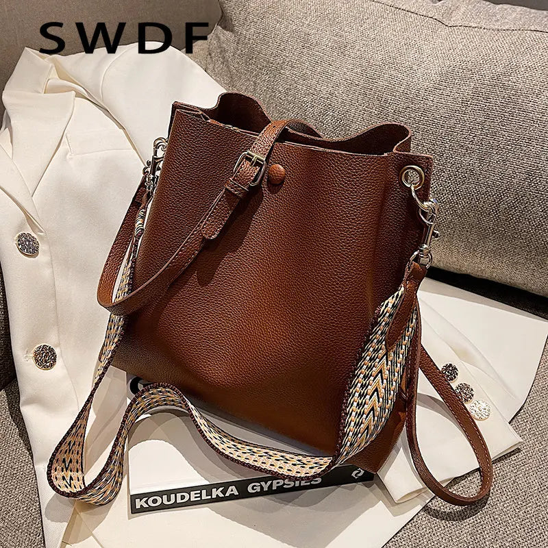 Winter Women's Large Crossbody Bags with Double Shoulder Straps