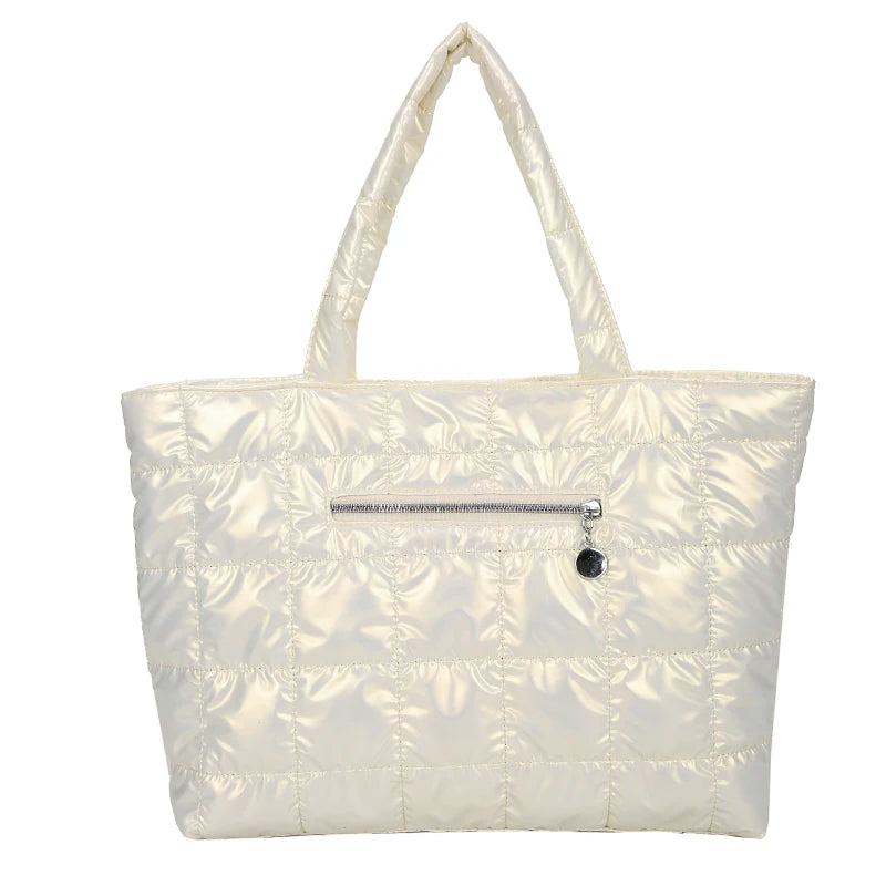 Warm Ultralight Tote Bag Large Quilted Handbag for Women
