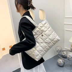 Warm Ultralight Tote Bag Large Quilted Handbag for Women