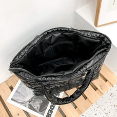 Warm Ultralight Tote Bag Large Quilted Handbag for Women