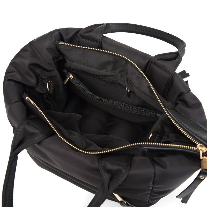 Winter Waterproof Nylon Bags Large Capacity Shoulder Bag for Women