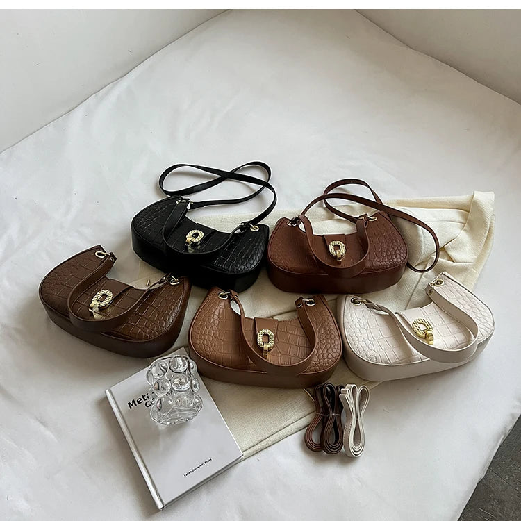 Winter Women Shoulder Crossbody Totes PU Leather Bags Vintage