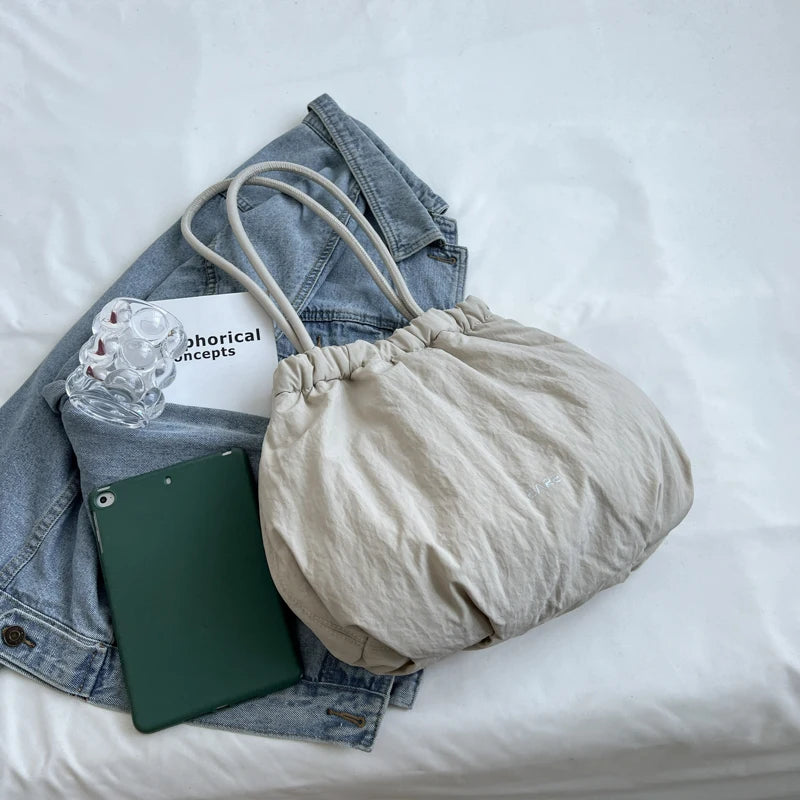 Winter String Canvas Female Bag Large Capacity Handbags for Women