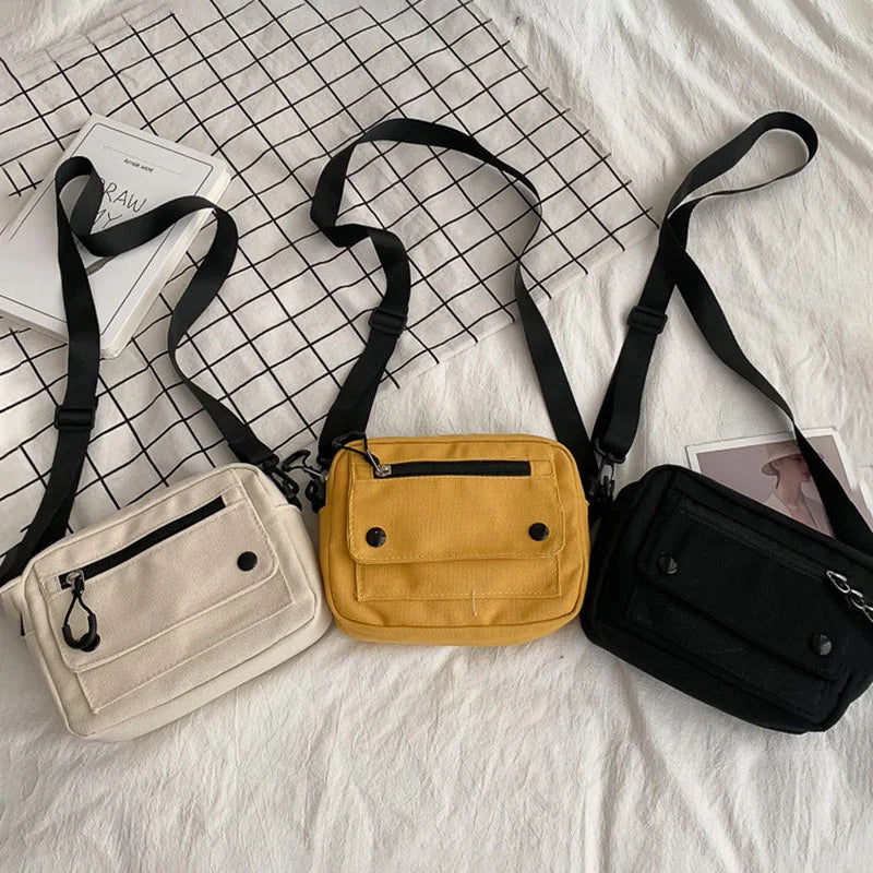 Canvas Crossbody Bag for Women Japan Style Shoulder Purse