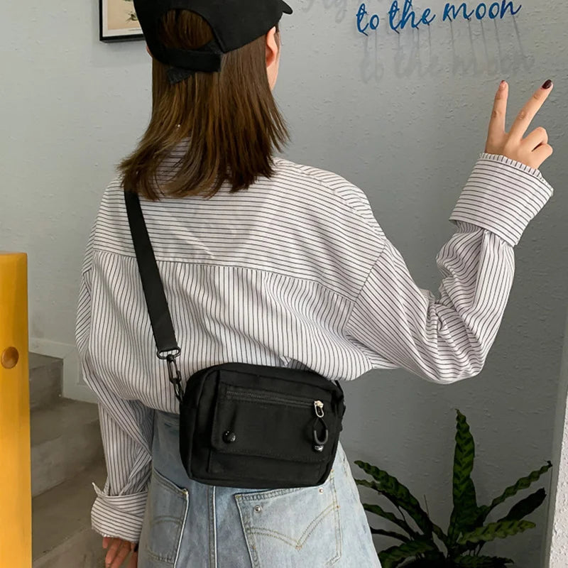 Canvas Crossbody Bag for Women Japan Style Shoulder Purse