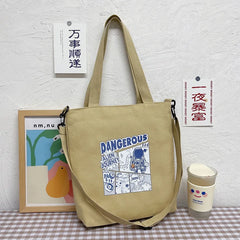 Canvas Handbag Tote Bag Student Casual Large Capacity Messenger Bag