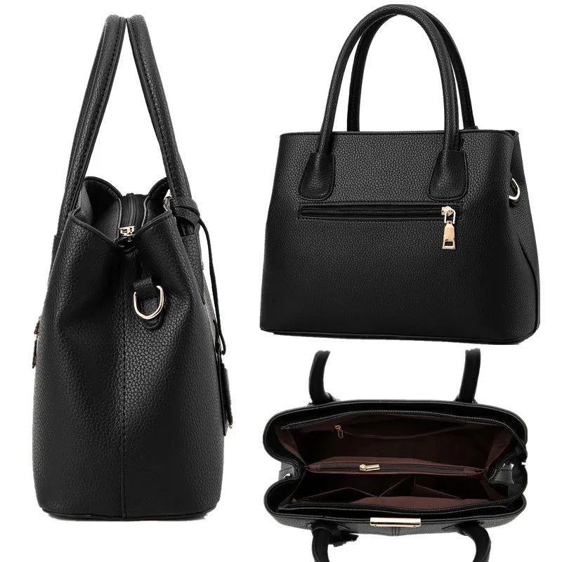 Women Leather Shoulder Bag Ladies Messenger Crossbody Tassel Zipper Tote