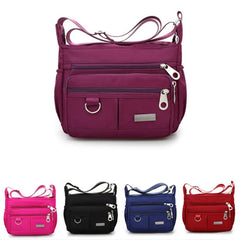 Women Oxford Canvas Shoulder Messenger Bag Waterproof Zipper Crossbody Purse