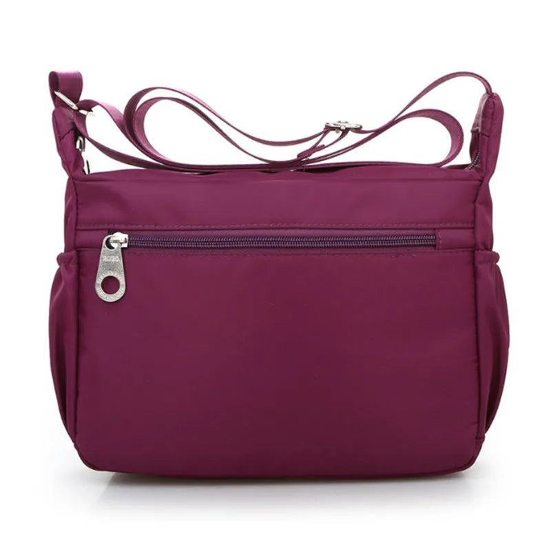 Women Oxford Canvas Shoulder Messenger Bag Waterproof Zipper Crossbody Purse