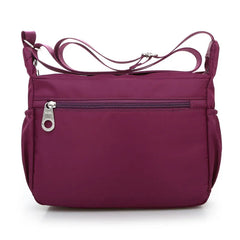 Women Oxford Canvas Shoulder Messenger Bag Waterproof Zipper Crossbody Purse