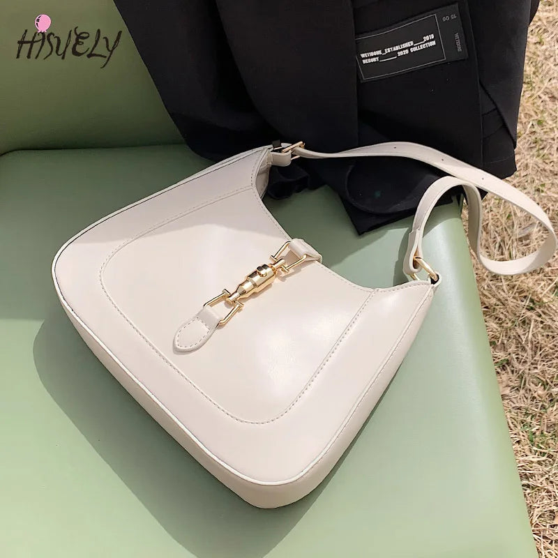 Women Leather Shoulder Bag with 2 Belts, Fashionable Purses