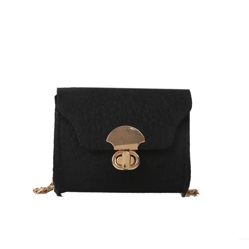Women Messenger Bag Casual Solid Felt Mini Tote Bag Single Shoulder Crossbody
