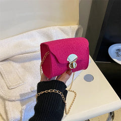 Women Messenger Bag Casual Solid Felt Mini Tote Bag Single Shoulder Crossbody