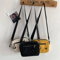 Women Canvas Handbag Zipper Shoulder Bag Tote Bag for Outdoor