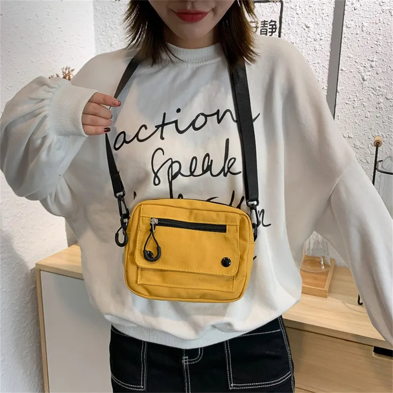 Women Canvas Handbag Zipper Shoulder Bag Tote Bag for Outdoor