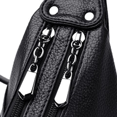 Women Retro Leather Messenger Bag Large Capacity Handbag Totes Shoulder Bags