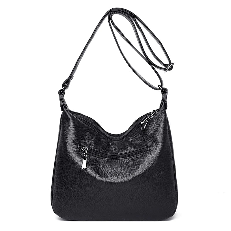 Women Retro Leather Messenger Bag Large Capacity Handbag Totes Shoulder Bags