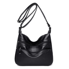 Women Retro Leather Messenger Bag Large Capacity Handbag Totes Shoulder Bags