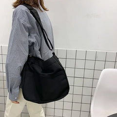 Women's School Bag Large Capacity Canvas Shoulder Bags Female Handbags