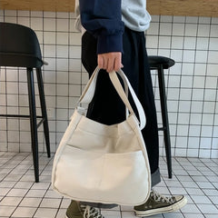Women's School Bag Large Capacity Canvas Shoulder Bags Female Handbags