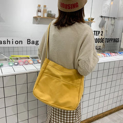 Women's School Bag Large Capacity Canvas Shoulder Bags Female Handbags