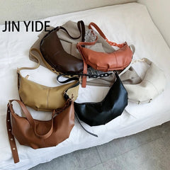 Women Soft Leather Handbags High Vintage Crossbody Bags for Women