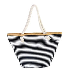 Women Straw Shoulder Bags Large Size Beach Bags Striped Travel Bags