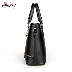 Women Totes Bag Pu Leather Rivets Zipper Handbag Sac A Main Femme