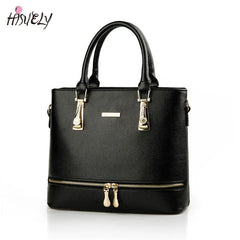 Women Totes Bag Pu Leather Rivets Zipper Handbag Sac A Main Femme
