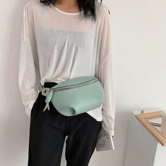 Women Leather Waist Pack Crossbody Bag Shoulder Pouch