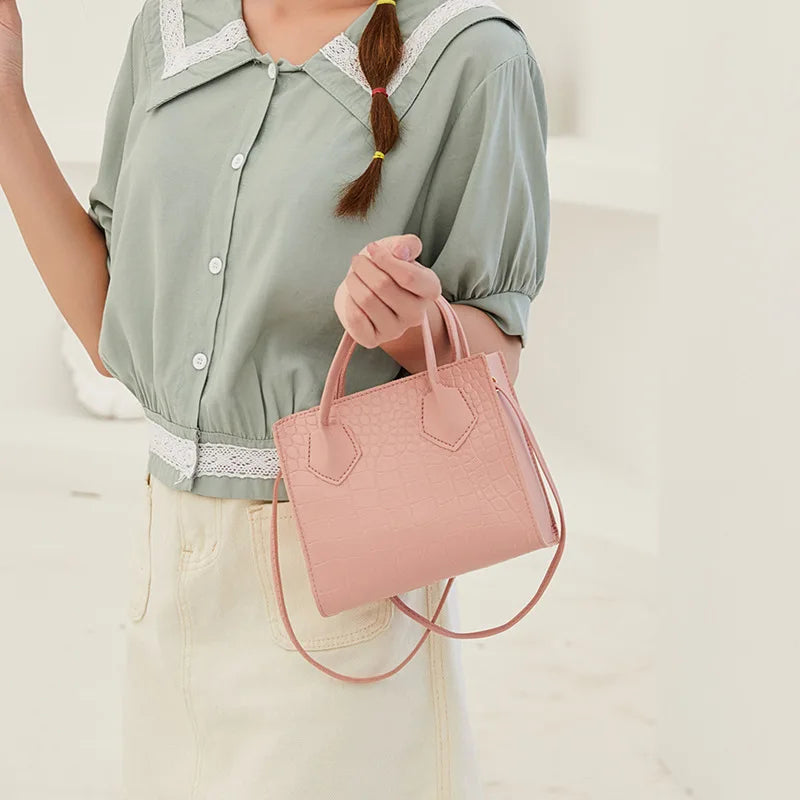Women's Crocodile Pattern Crossbody Bag PU Leather Shoulder Tote