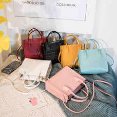 Women's Crocodile Pattern Crossbody Bag PU Leather Shoulder Tote