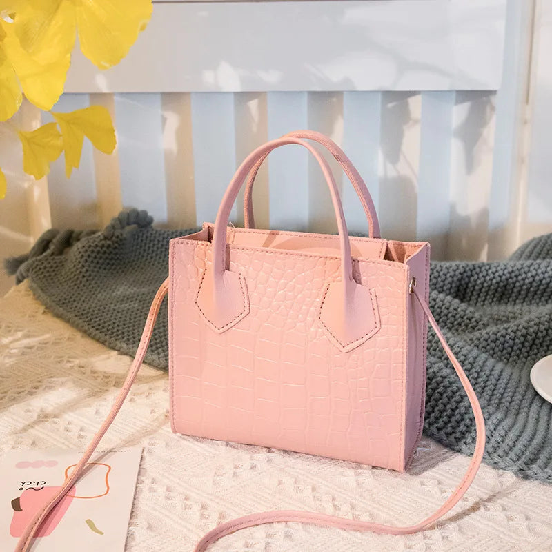 Women's Crossbody Bag Crocodile Pattern Shoulder Tote Bag