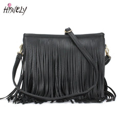 Women Pu Leather Bag Shoulder Crossbody Tassels Messenger Bag