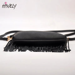 Women Pu Leather Bag Shoulder Crossbody Tassels Messenger Bag