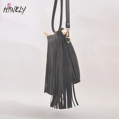 Women Pu Leather Bag Shoulder Crossbody Tassels Messenger Bag